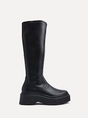 Linzi Black Bruna Platform High Leg Stretch Boots - Image 4 of 7
