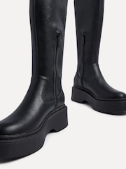 Linzi Black Bruna Platform High Leg Stretch Boots - Image 6 of 7