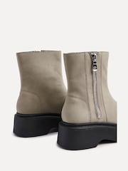 Linzi Natural Valley Platform Ankle Boots With Side Zip Detail - Image 5 of 5