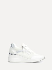 Blanco - Zapatillas de deporte con cuña y detalle de purpurina Everett de Linzi - Imagen 2 de 5