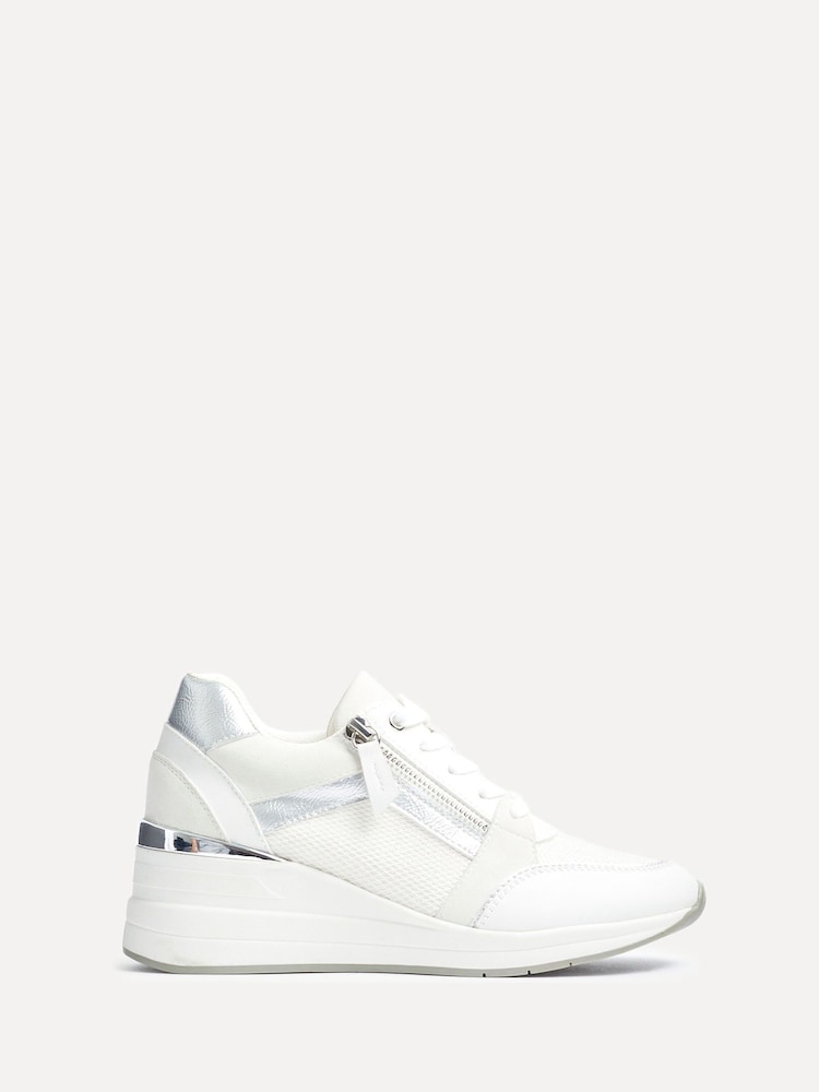 Blanco - Zapatillas de deporte con cuña y detalle de purpurina Everett de Linzi - Imagen 2 de 5