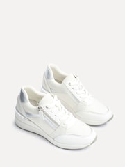 Blanco - Zapatillas de deporte con cuña y detalle de purpurina Everett de Linzi - Imagen 4 de 5