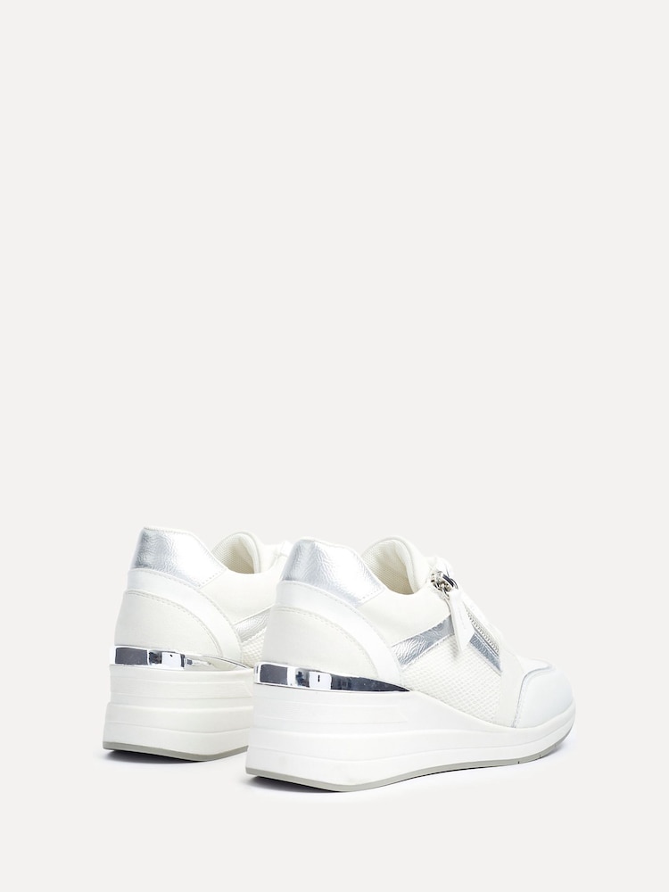 Blanco - Zapatillas de deporte con cuña y detalle de purpurina Everett de Linzi - Imagen 5 de 5