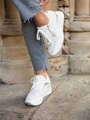 Linzi White Everett Wedged Trainers With Glitter Detail - Image 7 of 7