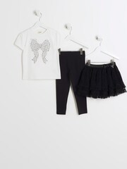 River Island White Girls 100% Cotton Tutu Skirt Set - Image 1 of 5