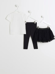River Island White Girls 100% Cotton Tutu Skirt Set - Image 2 of 5