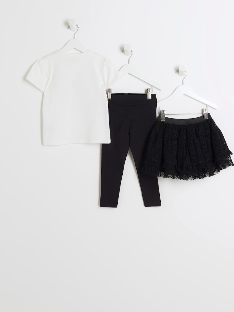 River Island White Girls 100% Cotton Tutu Skirt Set - Image 2 of 5