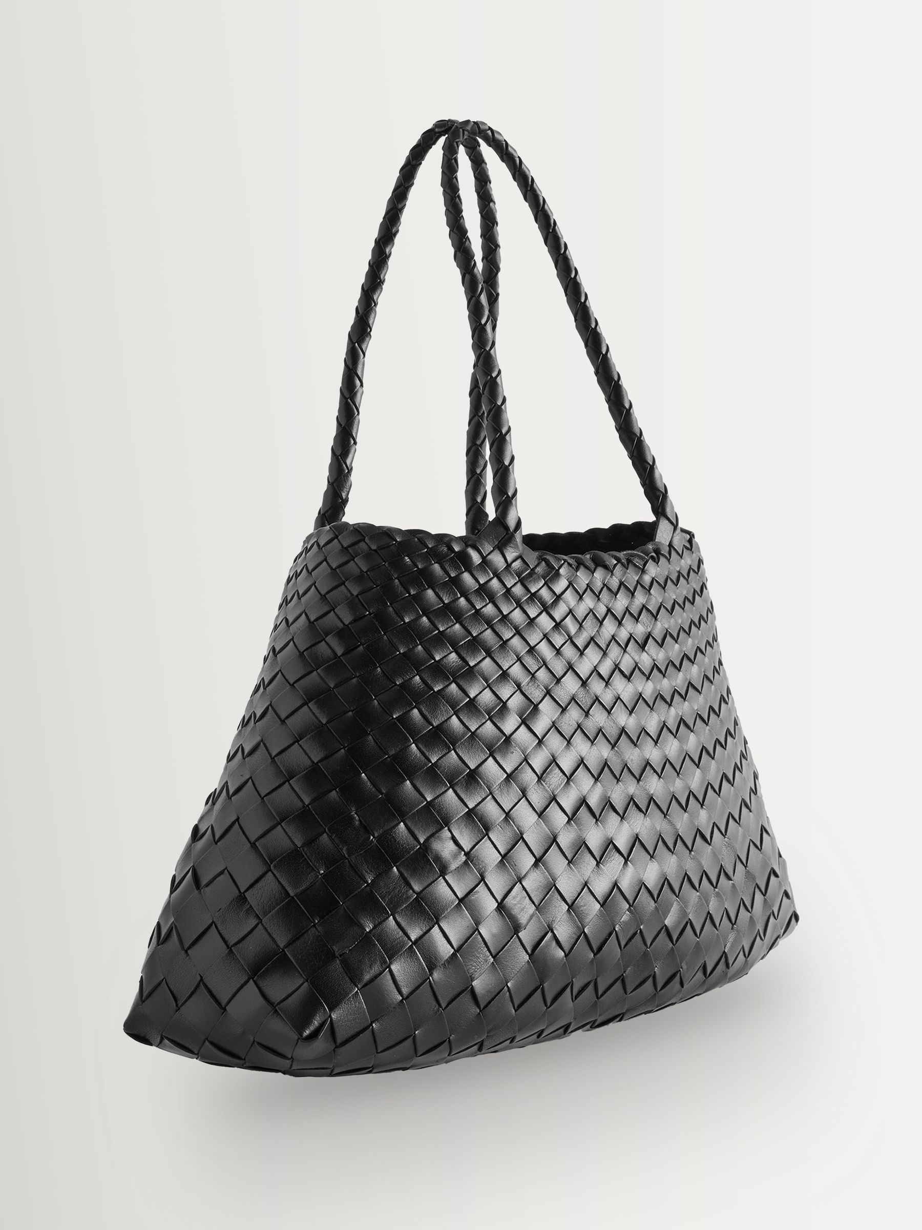 Buy Dragon Diffusion Black Santa Croce Large Woven Bag from Next USA