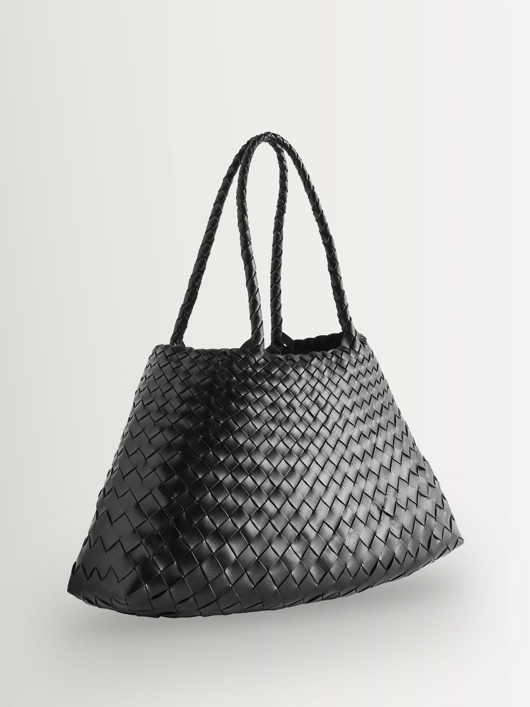 Buy Dragon Diffusion Black Santa Croce Large Woven Bag from Next USA