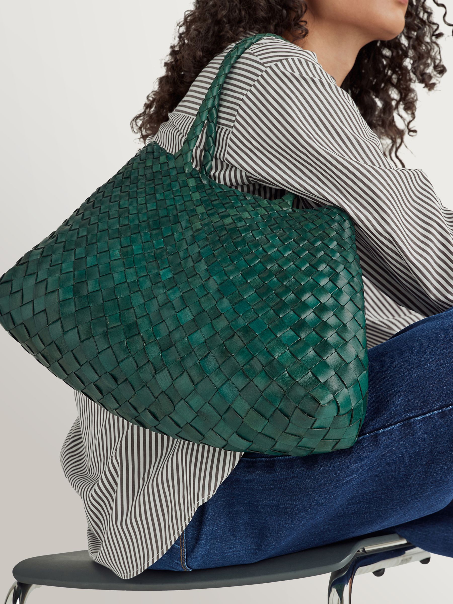 Buy Dragon Diffusion Green Santa Croce Large Woven Bag from Next USA