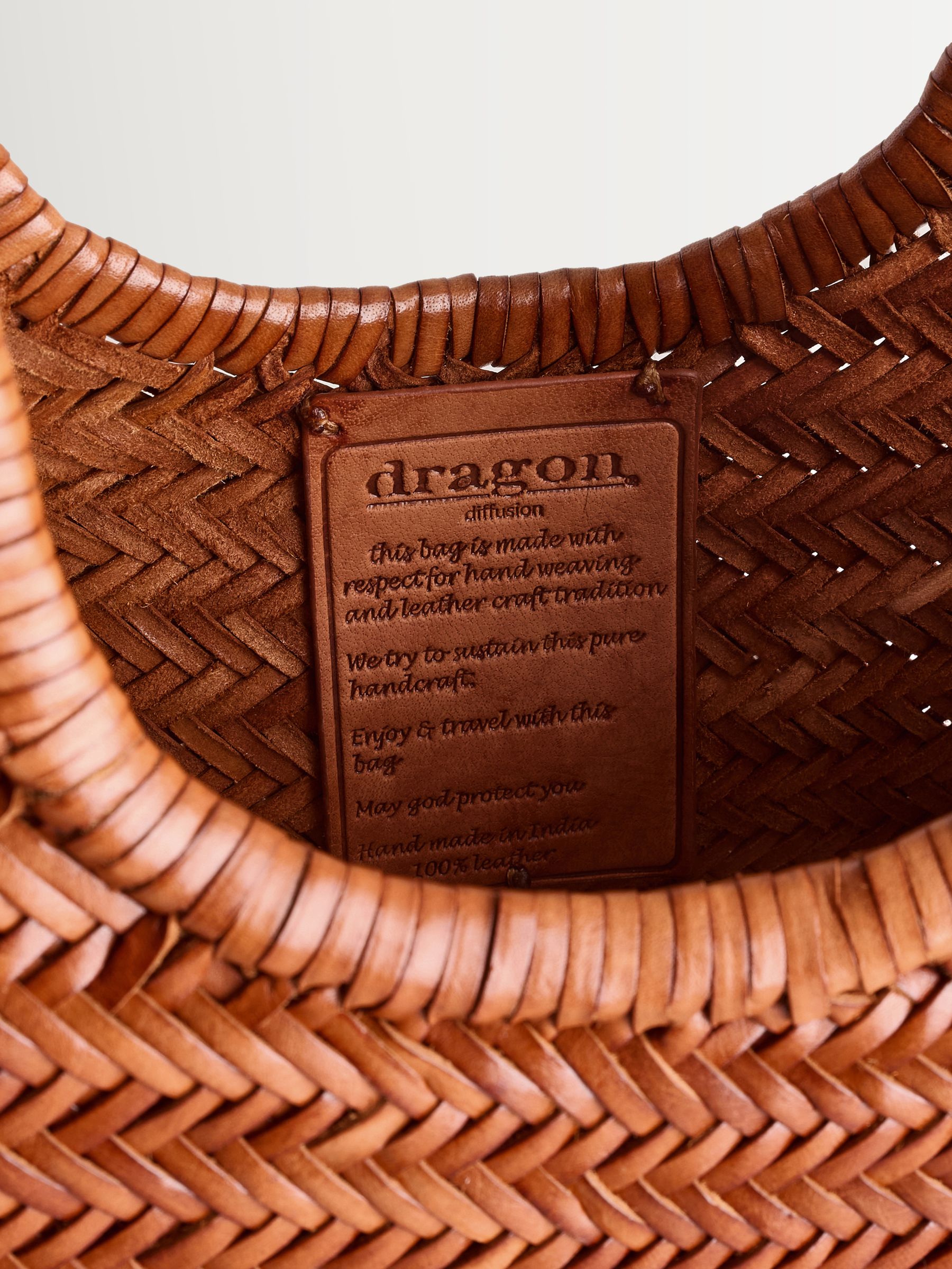 Buy Dragon Diffusion Tan Diagonal Leather Bag from Next Romania