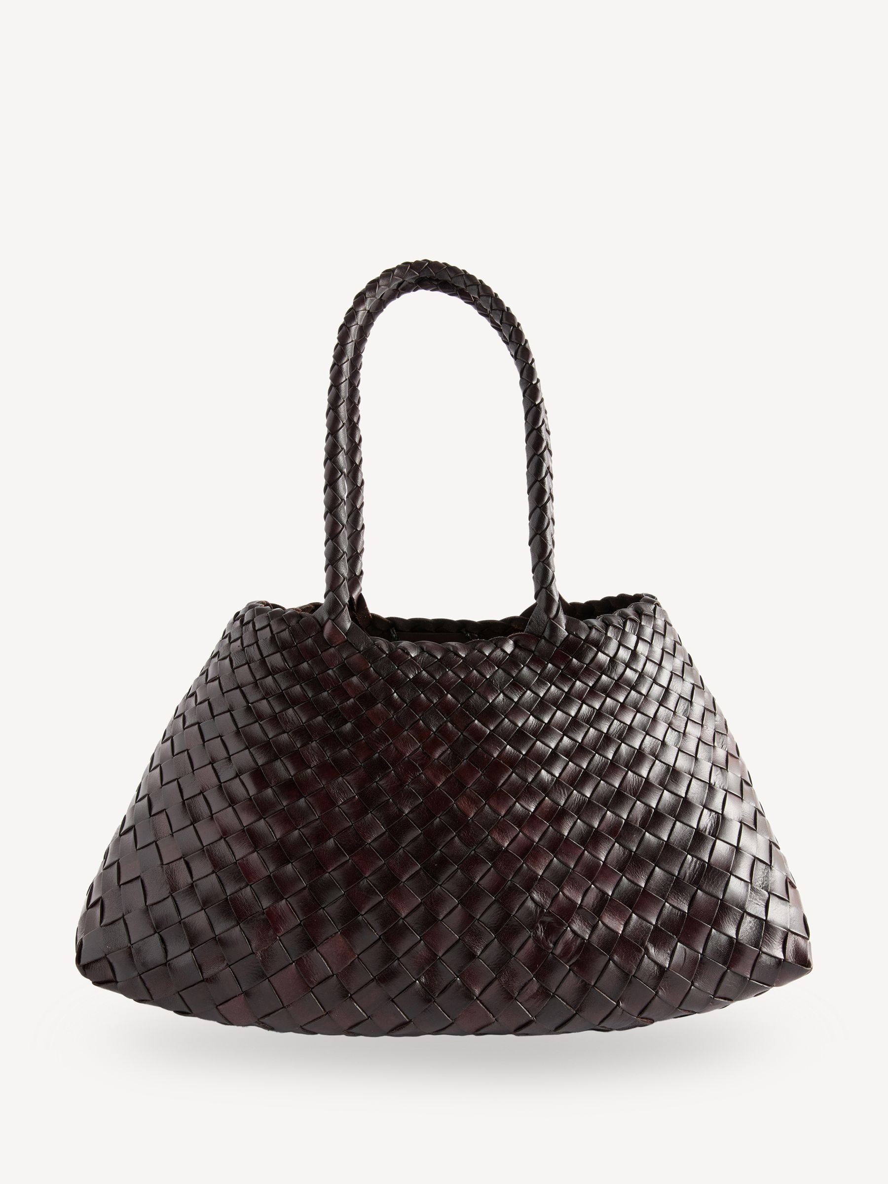 Buy Dragon Diffusion Dark Brown Santa Croce Large Woven Bag from