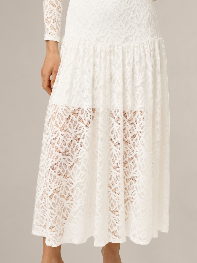 adrianna papell lace midi dress Buy Adrianna Papell White Adrianna By Lace Midi Dress from Next USA