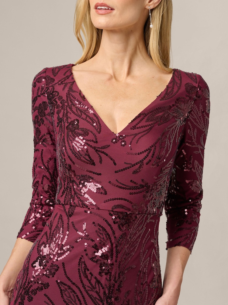 adrianna papell sequin v-neck dress Adrianna Papell - 40395