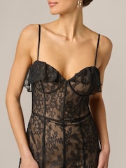 Adrianna Papell Black Adrianna By  Lace Long Dress - Image 4 of 6
