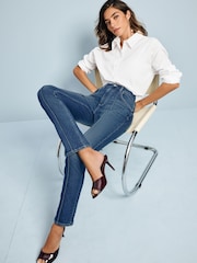 Mittelblau - Seam Front Skinny Jeans - Bild 1 von 8