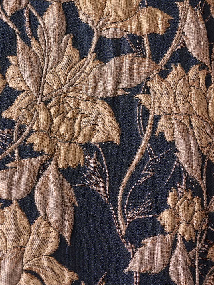 Adrianna Papell Blue Jacquard Midi Dress - Image 6 of 6