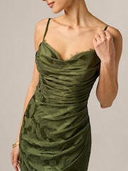 Adrianna Papell Green Adrianna By  Woven Jacquard Long Dress - Image 4 of 6
