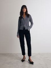 Zebra Print Flocked Straight Leg 100% Cotton Jeans - Image 2 of 9