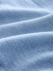 Mid Blue Palazzo Wide Leg 100% Cotton Jeans - Image 8 of 8