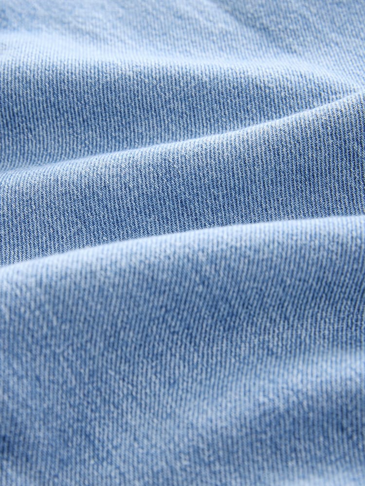 Mid Blue Palazzo Wide Leg 100% Cotton Jeans - Image 8 of 8