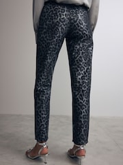 Metallic Leopard Print 100% Cotton Printed Straight Leg Jeans - Image 3 of 8