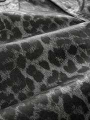 Metallic Leopard Print 100% Cotton Printed Straight Leg Jeans - Image 6 of 8