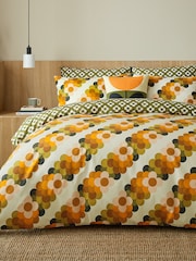 Orla Kiely Set of 2 Multi Retro Flower Stripe 100% Cotton Pillowcases - Image 3 of 6