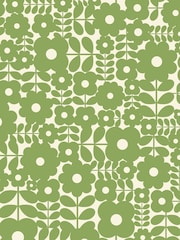 Orla Kiely Set of 2 Basil Green Criss Cross Stem Pillowcases - Image 5 of 5