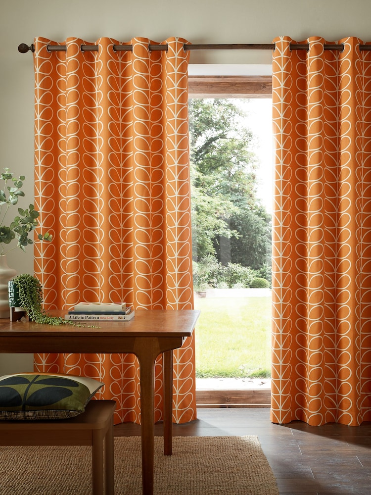 Orla Kiely Linear Stem Eyelet Curtains - Imagem 1 de 3