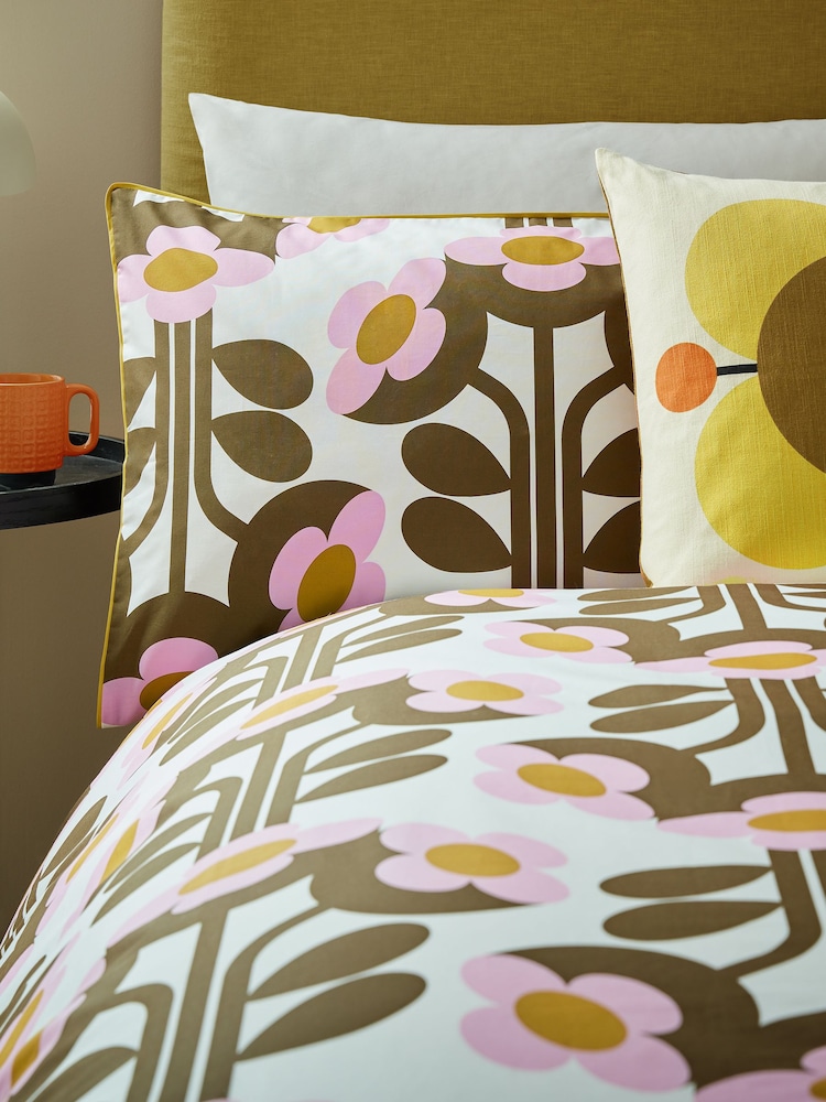 Orla Kiely Set of 2 Buttercup 100% Cotton Pillowcases - Imagen 2 de 4