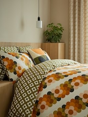 Orla Kiely Multi Retro Flower Stripe Duvet Cover and Pillowcase 100% Cotton Set - Image 2 of 7