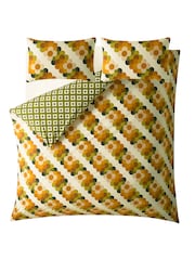 Orla Kiely Multi Retro Flower Stripe Duvet Cover and Pillowcase 100% Cotton Set - Image 4 of 7