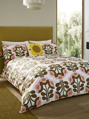 Juego de funda de edredón y funda de almohada de algodón 100 % con diseño de tulipán de Orla Kiely - Imagen 1 de 5
