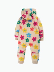 Frugi Flowers Cosy Snuggle Suit Cream All-In-One - Imagen 4 de 8