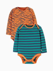 Frugi Striped Tiger Bodies 2 Pack - Image 1 of 5