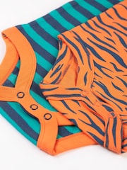 Frugi Striped Tiger Bodies 2 Pack - Image 5 of 5