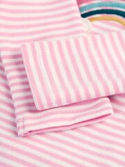 Frugi Girls Pink Stripe Easy Dressing Babygrow - Image 4 of 5