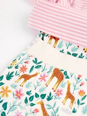 Frugi Girls Pink Stripe Easy Dressing Babygrow - Image 5 of 5