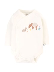 Frugi Baby Animal Print White Outfit Set - Imagen 2 de 5