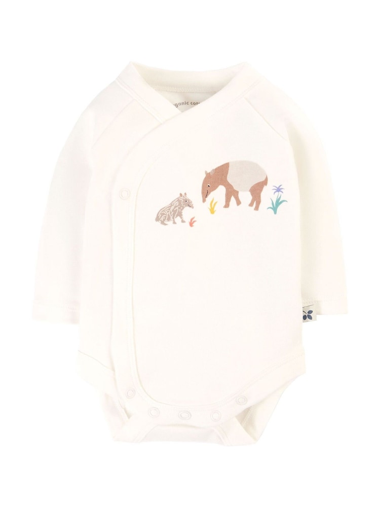 Frugi Baby Animal Print White Outfit Set - Imagen 2 de 5