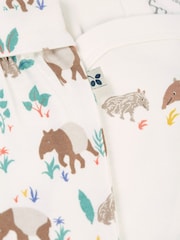 Frugi Baby Animal Print White Outfit Set - Imagen 5 de 5