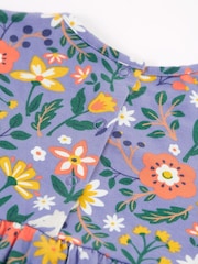 Frugi Purple Flower All Over Print Dress - Image 4 of 5