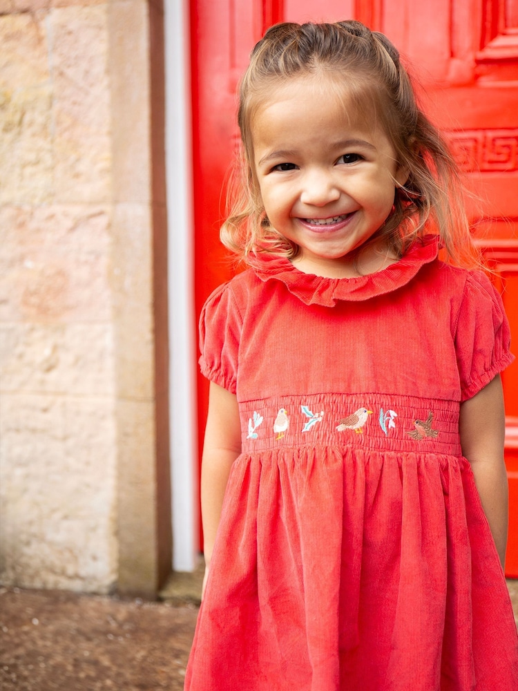 Frugi Red Embroided Party Dress - Image 1 of 5 Frugi Red Embroided Party Dress - Image 1 of 5