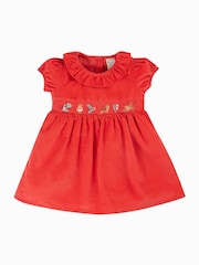 Vestido de fiesta rojo bordado de Frugi - Imagen 2 de 5