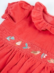 Vestido de fiesta rojo bordado de Frugi - Imagen 3 de 5