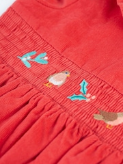 Vestido de fiesta rojo bordado de Frugi - Imagen 4 de 5