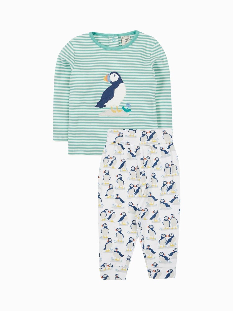 Frugi Unisex Green Top And Legging Outfit - Image 1 of 4 Frugi Unisex Green Top And Legging Outfit - Image 1 of 4