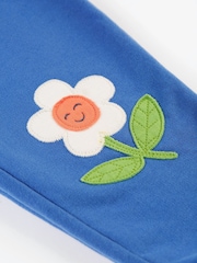 Frugi Blue Flower Bee Knee Patch Crawlers - Image 2 of 5