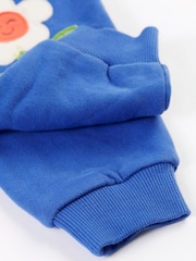 Frugi Blue Flower Bee Knee Patch Crawlers - Image 3 of 5